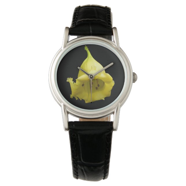 Reloj De Pulsera Flor tropical amarilla (Anverso)