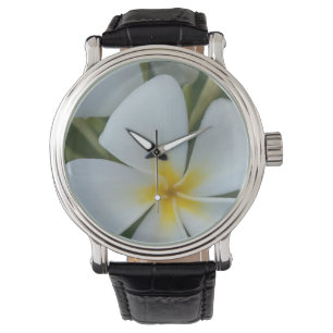 Reloj De Pulsera Flor Tropical Blanca De Fiji