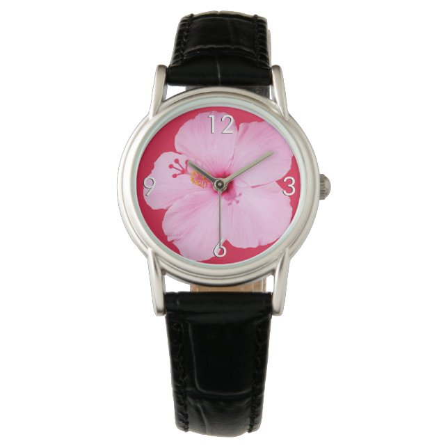 Reloj De Pulsera Flor tropical Hibiscus rosa (Anverso)