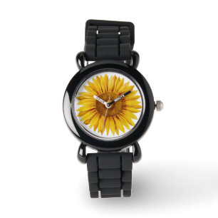 Reloj De Pulsera Flor virgen feliz de girasol