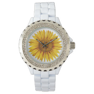 Reloj De Pulsera Flor virgen feliz de girasol