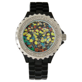 Reloj De Pulsera Floral Black Watch (Dreaming)