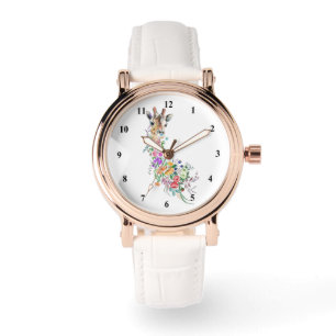 Reloj De Pulsera Floral Giraffe Watch