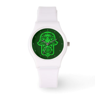 Reloj De Pulsera Floral Hamsa
