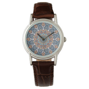 Reloj De Pulsera Floral Mandala