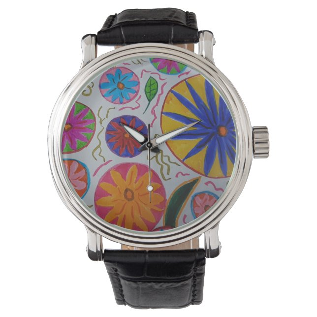 Reloj De Pulsera Floral moderna (Anverso)