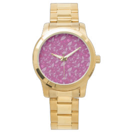Reloj De Pulsera Floral popular rosa moderno elegante