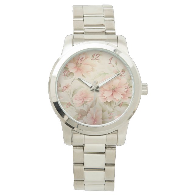 Reloj De Pulsera Floral Suave (Anverso)