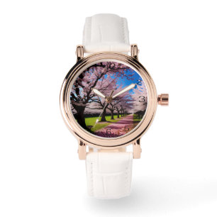 Reloj De Pulsera "Florecimiento en florecimiento: Filas de cerezos 