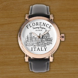 Reloj De Pulsera Florence Italy Tuscany Region Vintage Landscape