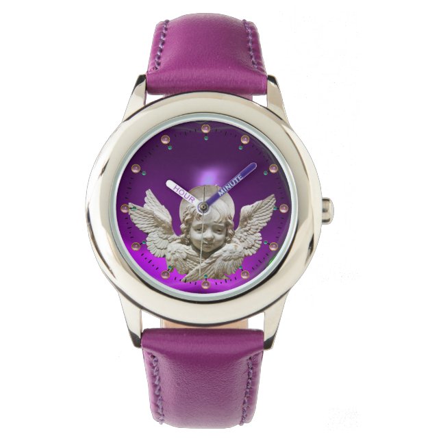 Reloj De Pulsera FLORENTINA RENACIMIENTO ANGEL.Ametist Púrpura (Anverso)