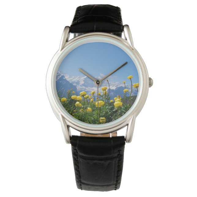 Reloj De Pulsera Flores | Alpes suizos Eiger Monch (Anverso)