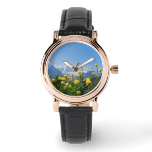 Reloj De Pulsera Flores Alpes suizos Eiger Monch