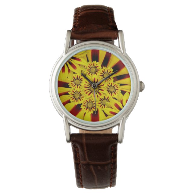 Reloj De Pulsera Flores amarillas brillantes (Anverso)