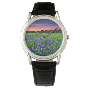 Reloj De Pulsera Flores Bluebonnets en Sunset Texas