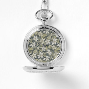 Reloj De Pulsera Flores botánicas vintage con hojas de salvia