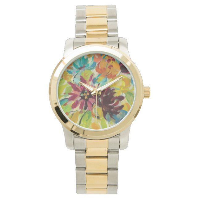 Reloj De Pulsera Flores de Alegría de Otoño (Anverso)