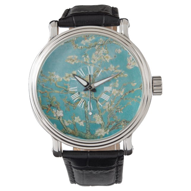 Reloj De Pulsera Flores de almendras de PixDezines Van Gogh (Anverso)