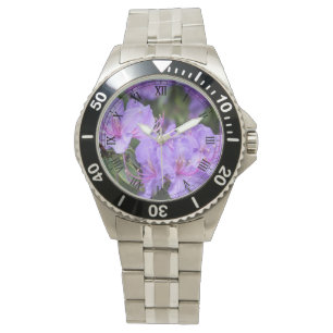 Reloj De Pulsera flores de azalea moradas elegantes