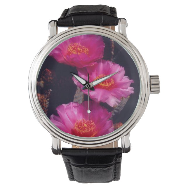 Reloj De Pulsera Flores de cactus de Beavertail 2 (Anverso)