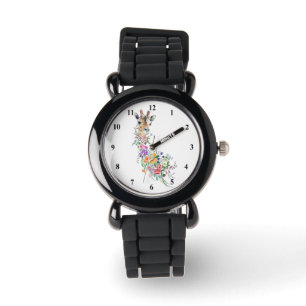 Reloj De Pulsera Flores de colores Bouquet Giraffe Watch Regalo