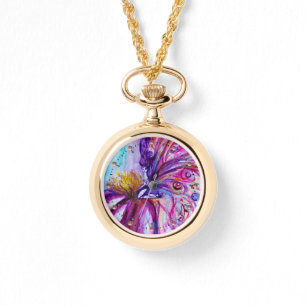 RELOJ DE PULSERA FLORES DE FLORES BLANCOS EN COLOR ROSA, DERRAMES D