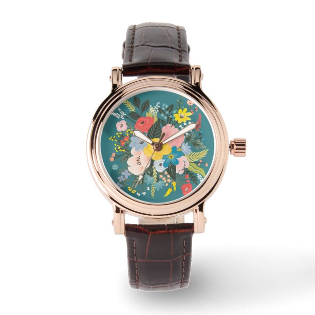 Reloj De Pulsera Flores de huertos silvestres (Anverso)