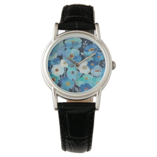 Reloj De Pulsera Flores de índigo (Anverso)