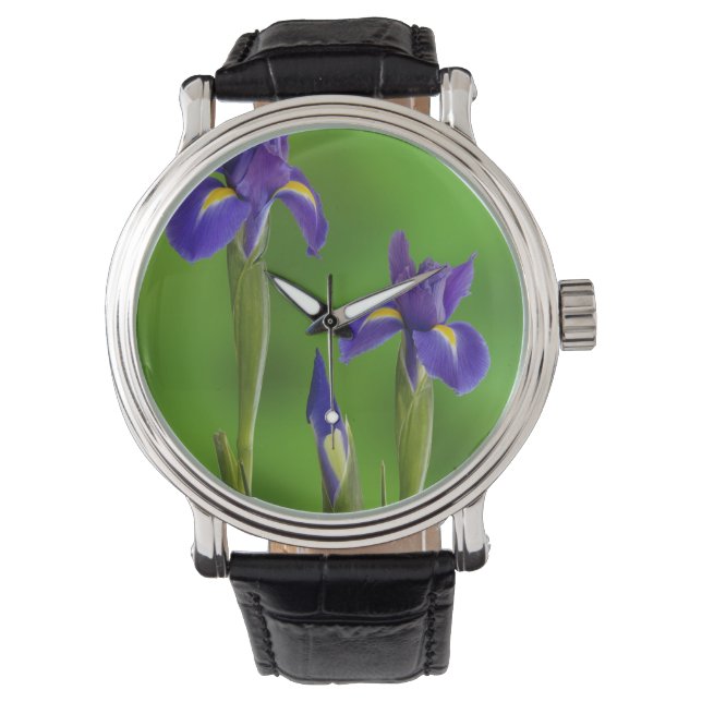 Reloj De Pulsera Flores de Iris (Anverso)