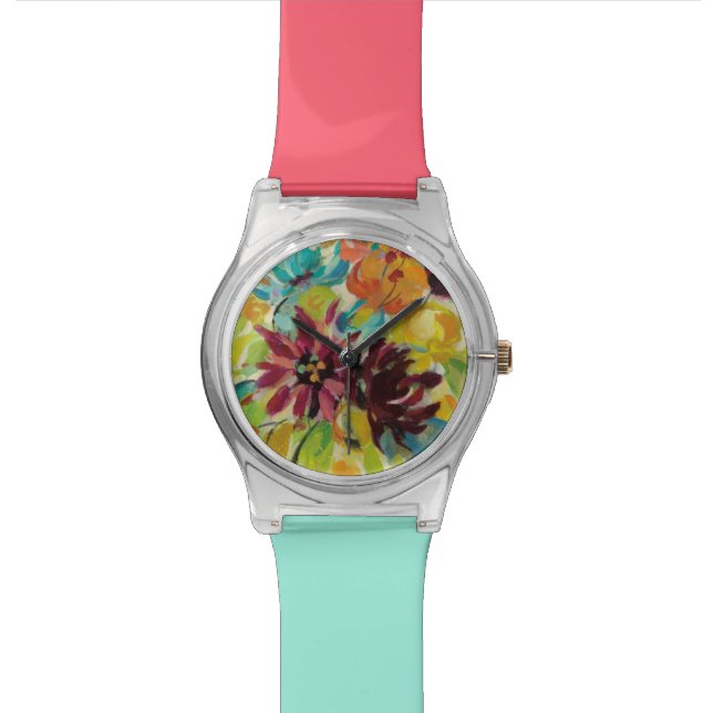 Reloj De Pulsera Flores de la alegría del otoño (De cerca)