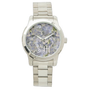 Reloj De Pulsera Flores de lavanda Hidrangea Cara