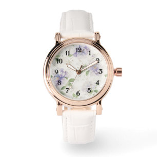Reloj De Pulsera Flores de lavanda morada bonitas