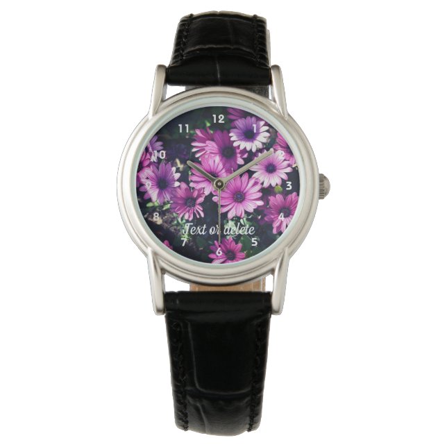 Reloj De Pulsera Flores de margarita africana personalizadas (Anverso)