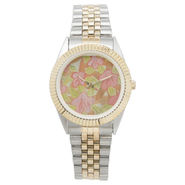 Reloj De Pulsera Flores de Otoño para Observar (Anverso)