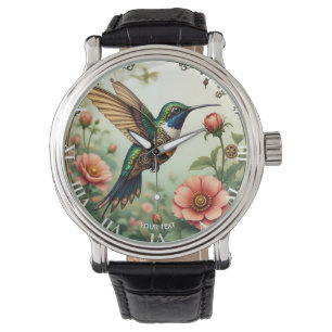 Reloj De Pulsera Flores de pájaro al vapor