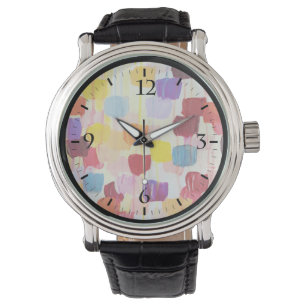 Reloj De Pulsera Flores de pintura alegres