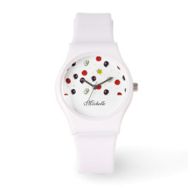 Reloj De Pulsera Flores de primavera decorativas personalizadas bla