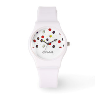 Reloj De Pulsera Flores de primavera decorativas personalizadas bla