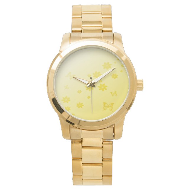 Reloj De Pulsera Flores de sol en mariposas (Anverso)
