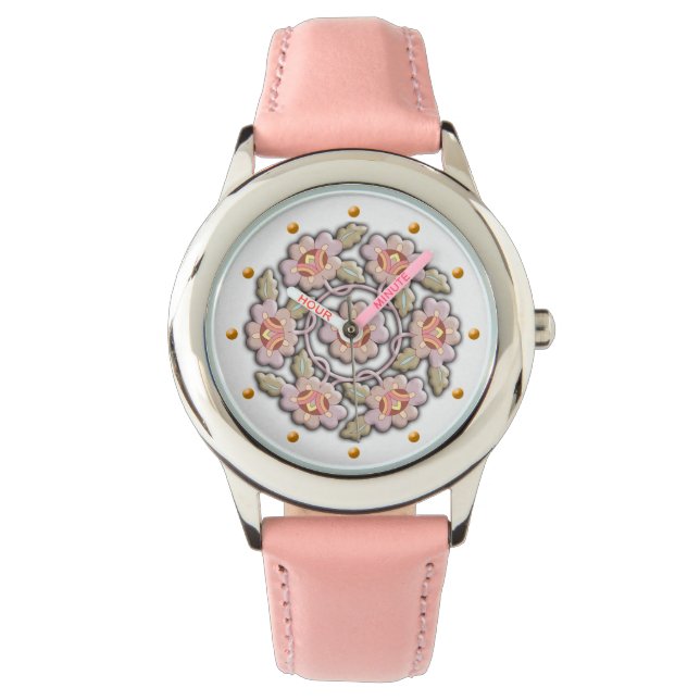 Reloj De Pulsera Flores delgadas (Anverso)
