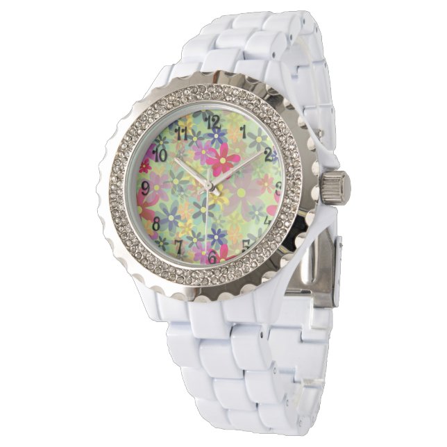 Reloj De Pulsera Flores en Bloom Watch (con números) (Angular)