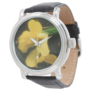 Reloj De Pulsera Flores en pizarra, versión 1