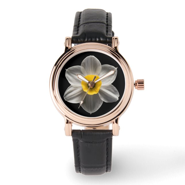 Reloj De Pulsera Flores | Flor de Daffodil blanca (Anverso)