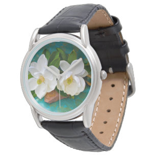 Reloj De Pulsera Flores   Flor de Magnolia