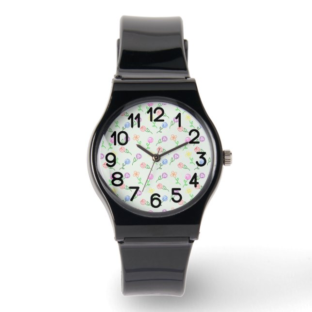 Reloj De Pulsera Flores geométricas (Anverso)