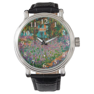 Reloj De Pulsera Flores Giverny del Irises Monet Garden