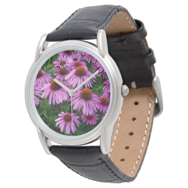 Reloj De Pulsera Flores | Jardín de flores rosadas (Angular)