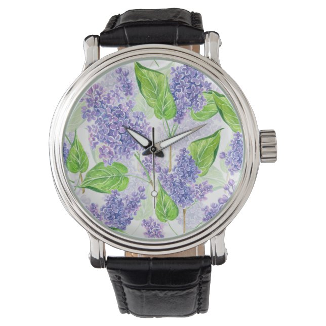 Reloj De Pulsera Flores lilicas acuáticas (Anverso)