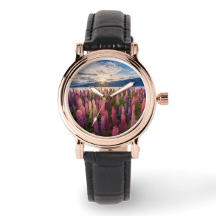 Reloj De Pulsera Flores   Lupines New Zealand