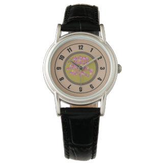 Reloj De Pulsera Flores Modernas de Rosa